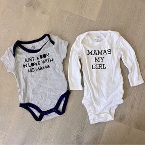 Baby Boy “Mama’s Boy” Bundle of Two Bodysuits 6-9M